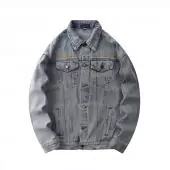 chaqueta louis vuitton vintage pas cher denim gray
